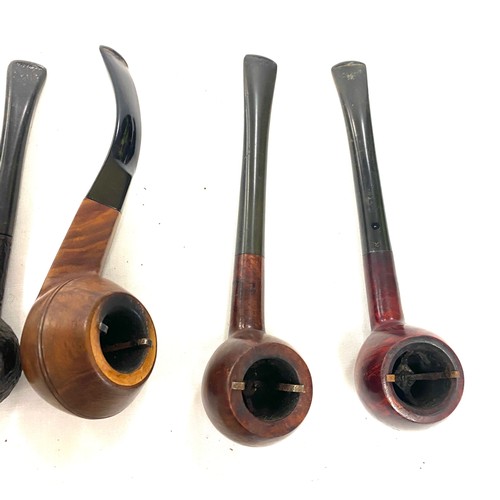 450 - Large selection of vintage smoking pipes, includes 2 silver rimmed, J&P etc