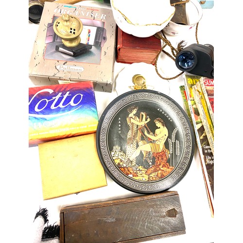 226 - Large selection of miscellaneous include binoculars, pottery, magazines etc