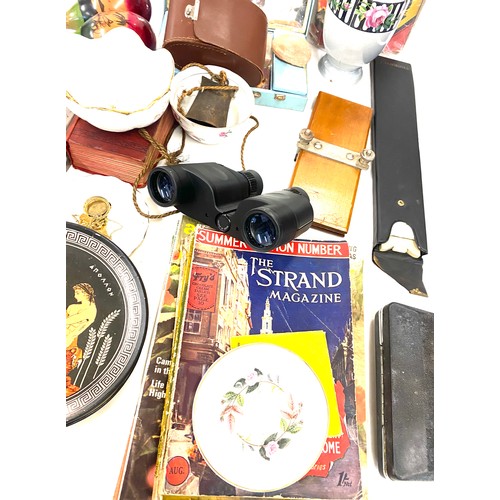 226 - Large selection of miscellaneous include binoculars, pottery, magazines etc