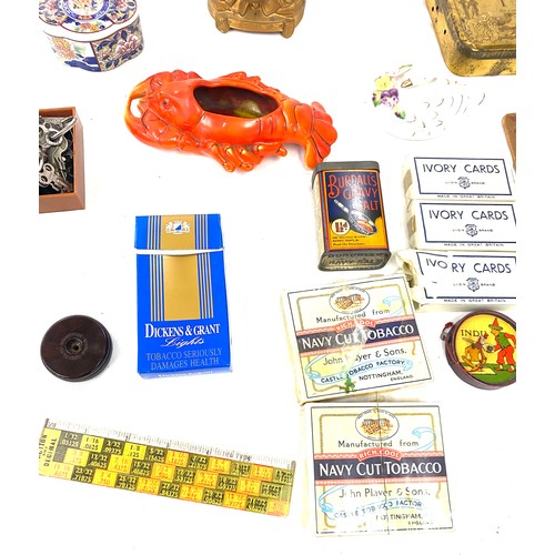 428 - Selection of collectable items includes Tins, trinkets, players tobacco etc