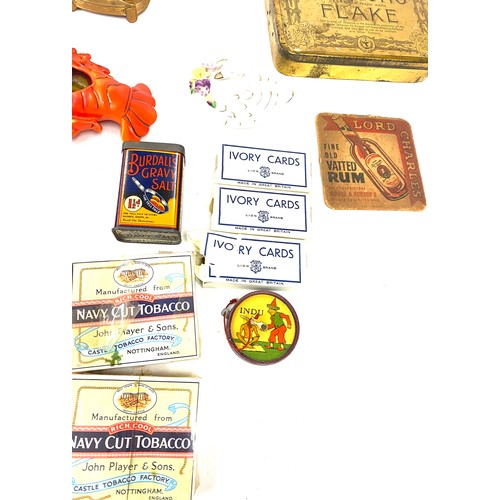 428 - Selection of collectable items includes Tins, trinkets, players tobacco etc