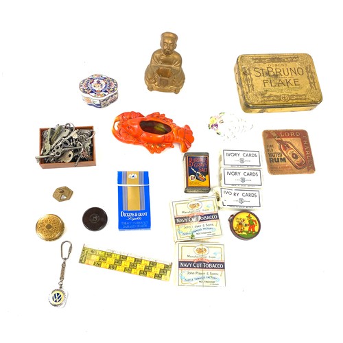 428 - Selection of collectable items includes Tins, trinkets, players tobacco etc