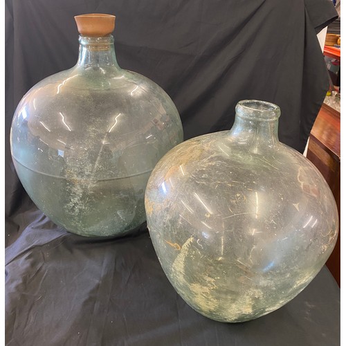 169 - Glass botanical garden vases largest measures approximately 24.5 inches