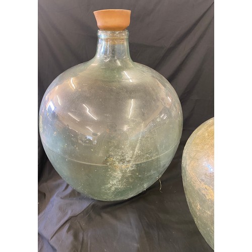 169 - Glass botanical garden vases largest measures approximately 24.5 inches