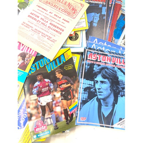 165 - Large selection of vintage Aston Villa Football programs includes 1974, 1909, 1993 etc