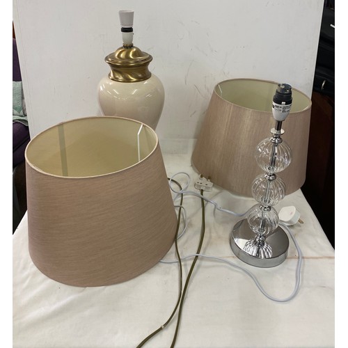 261 - Two table lamps, both untested