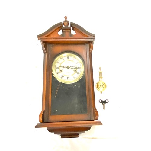 81 - Legend 31 day 2 key hole wall clock, with key and pendulum