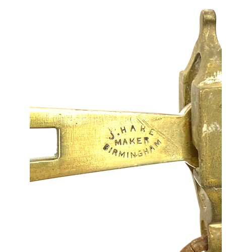 201 - Vintage brass balance scales, J.hake maker Birmingham