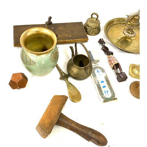 142 - Large selection of assorted brass and copper ware