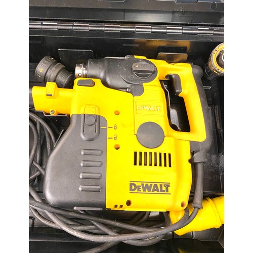 254 - Cased Dewalt heavy duty rotary hammer drill, untested