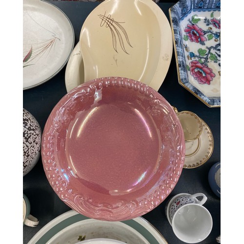 329 - Large selection of miscellaneous includes wedgwood, Portmerion, Crown Ducal etc