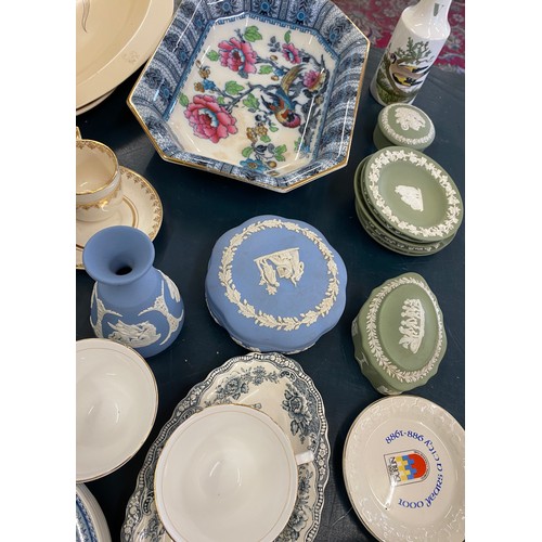 329 - Large selection of miscellaneous includes wedgwood, Portmerion, Crown Ducal etc