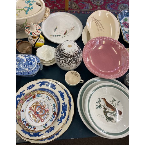 329 - Large selection of miscellaneous includes wedgwood, Portmerion, Crown Ducal etc