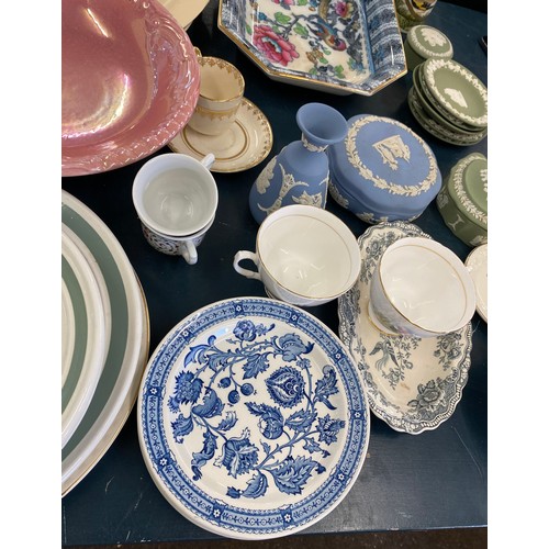 329 - Large selection of miscellaneous includes wedgwood, Portmerion, Crown Ducal etc