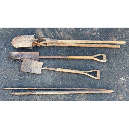 100Q - Selection of tools includes crow bar, Fencing kit etc