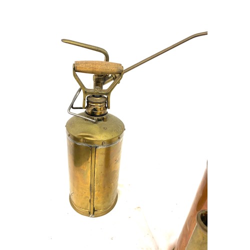 80 - Two antique brass and copper greenhouse plant sprayers