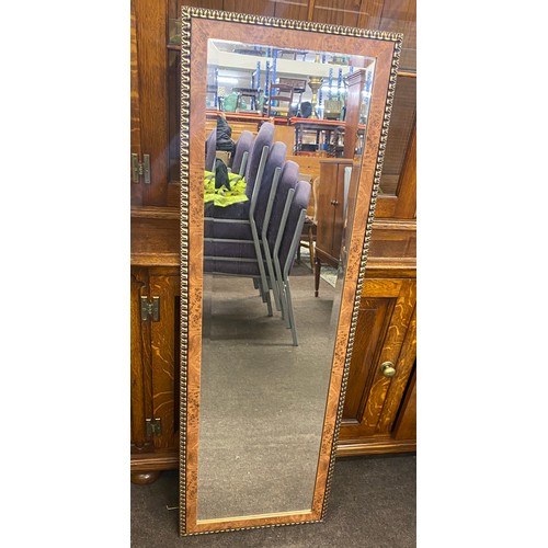 333 - Framed tall mirror measures approx 46 inches tall by 15 inches wide