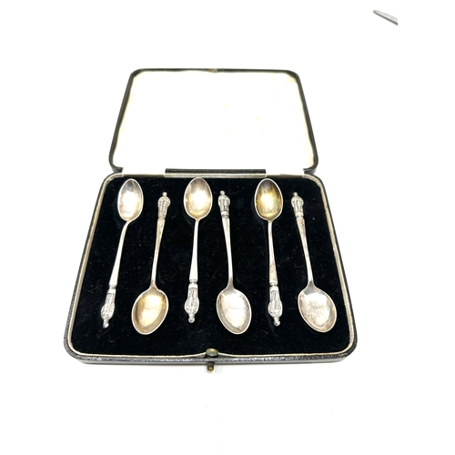 29 - Boxed set of silver apostle spoons birmingham silver hallmarks