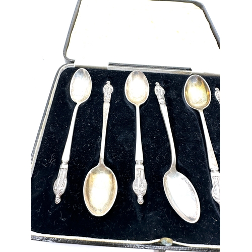 29 - Boxed set of silver apostle spoons birmingham silver hallmarks