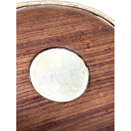 22 - Vintage silver coaster measures approx 10cm dia london silver hallmarks