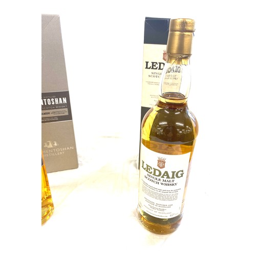 125 - Boxed Ledaig single malt whiskey, sealed, Boxed sealed bottle of Auchentoshan single malt whiskey