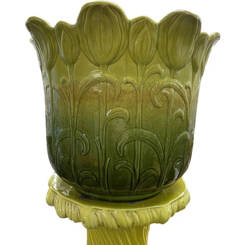 626 - Victorian jardiniere on stand staffordshire 37 inches tall 13 inches diameter