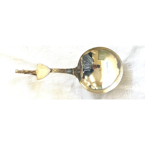 438 - Hallmarked rare silver hanging Dutch caddy spoon