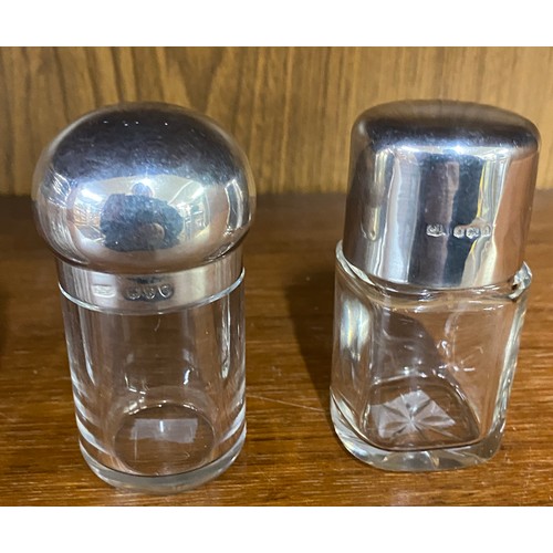 432 - 4 vintage Silver top jars