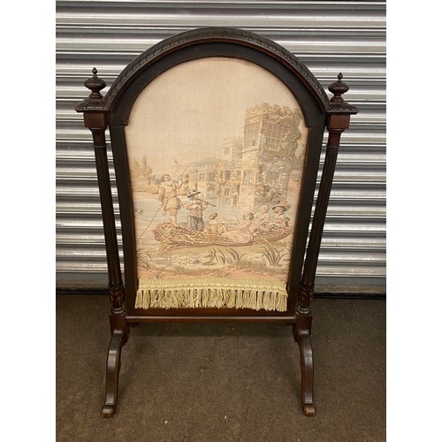 609 - Victorian Firescreen, approximate measurements: