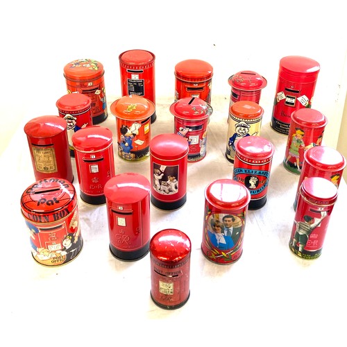 251 - Selection 10 vintage tin money boxes