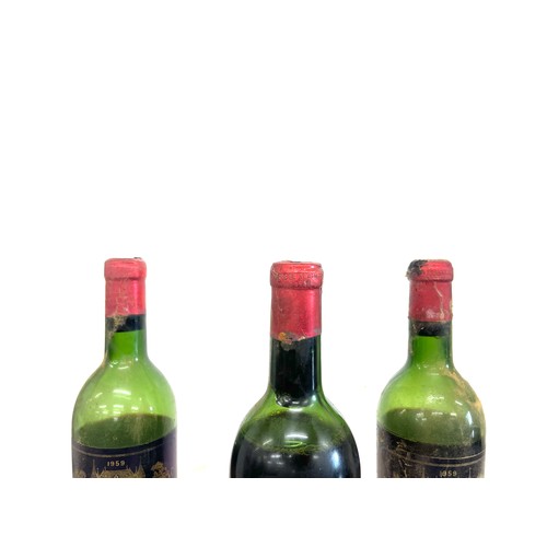 168 - 1959 Margaux Chateau Palmer Medoc, Sichel & Co Bordeaux Red wine, sealed, plus 2 additional bottles ... 