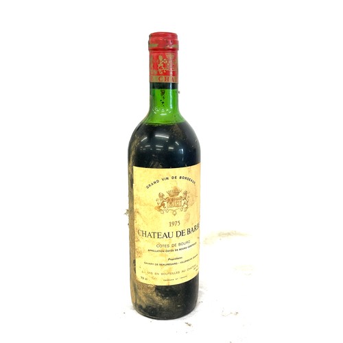 181 - Bottle of 1975 Chateau de Barbe Cotes de Bourg red wine, sealed