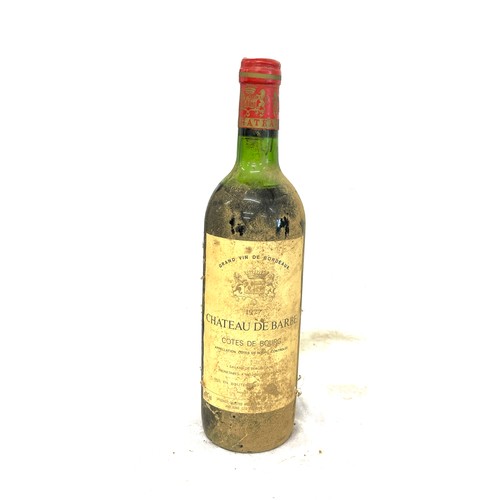 185 - Bottle of 1977 Chateau de Barbe Cotes de Bourg red wine, sealed