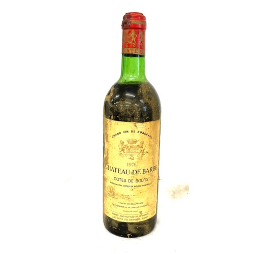 186 - Bottle of 1976 Chateau de Barbe Cotes de Bourg red wine, sealed