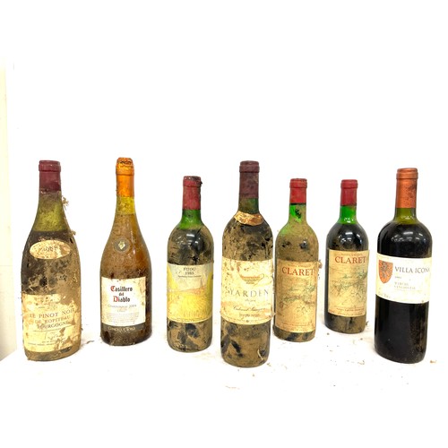 113 - Seven bottle of vintage and later wine includes 2001 Villa Iconia, Claret, Yarden, Fitou etc