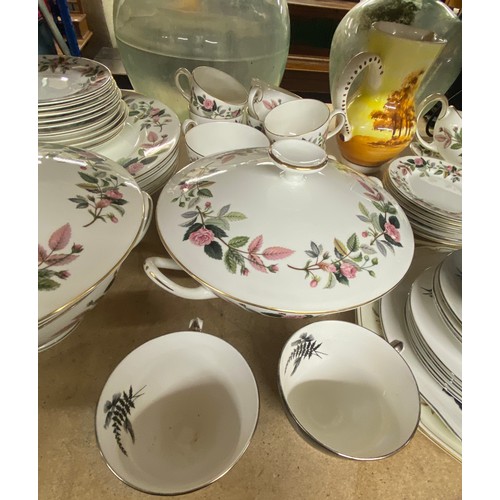 326 - Selection of Wedgwood hathaway rose, Royal Albert night and day part dinner and tea services