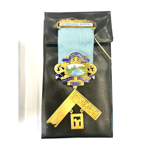 551 - 2 Cased silver and enamel Sexgesimus masonic Jewels
1964-1965 Neleus Lodge no 3062 presented to Wor-... 