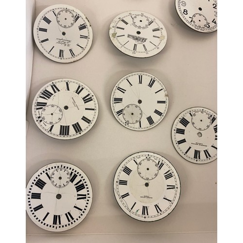 472 - 10 vintage pocket watch faces