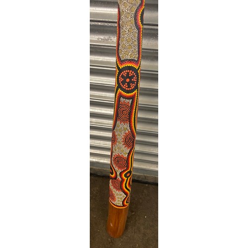 338 - Vintage large didgeridoo, approximate length 53 inches