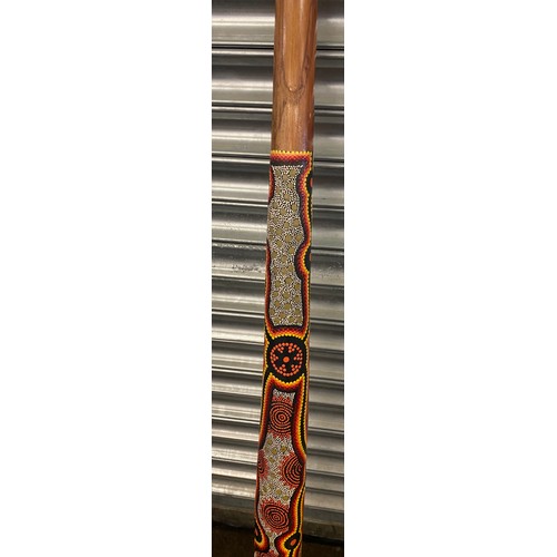 338 - Vintage large didgeridoo, approximate length 53 inches