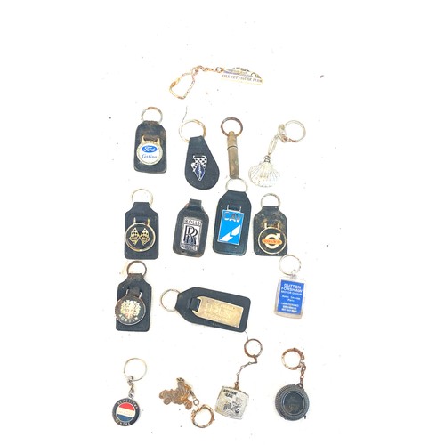 108 - Selection of vintage car keyrings