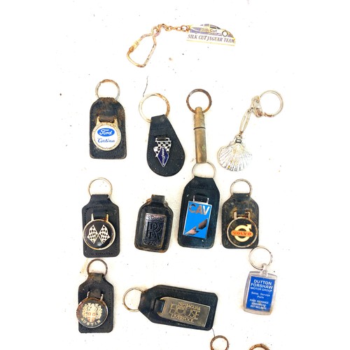 108 - Selection of vintage car keyrings