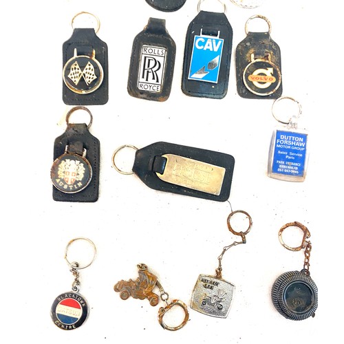 108 - Selection of vintage car keyrings