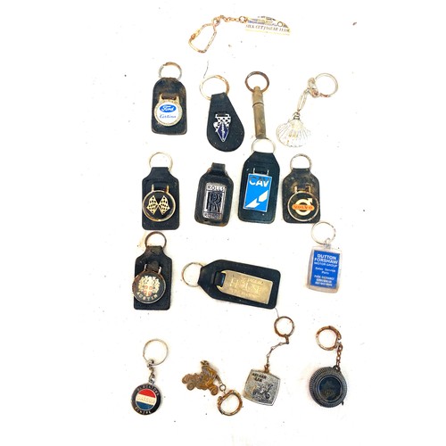 108 - Selection of vintage car keyrings