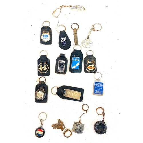 108 - Selection of vintage car keyrings