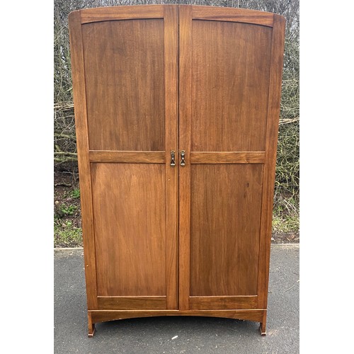 595 - Mahogany 2 door wardrobe by James L and sons measures approx 73 inches tall 42 inches wide 20 inches... 