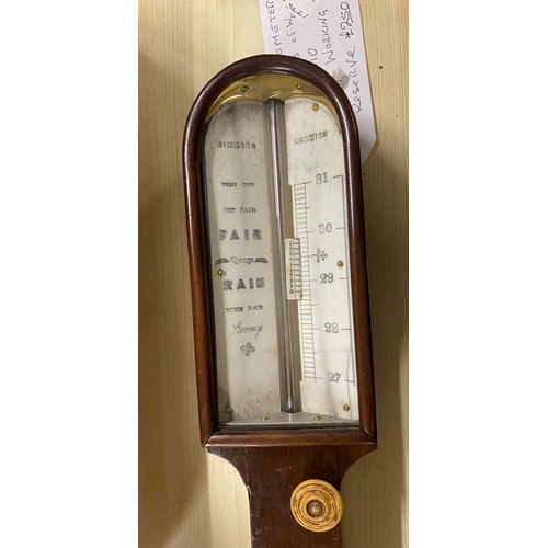 379 - Vintage stick barometer by Simmons of Warwick circa 1810- in working order