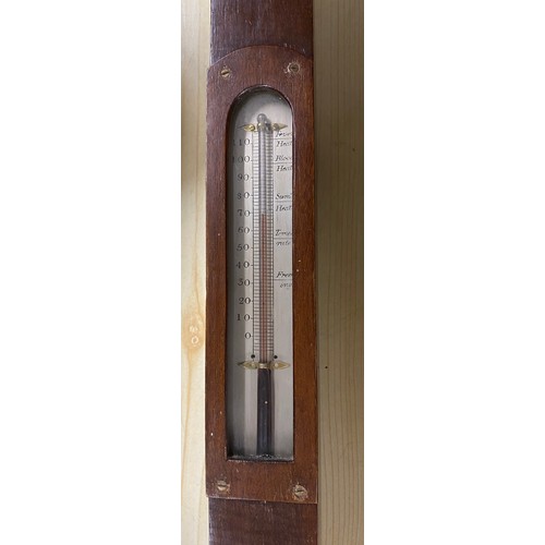 379 - Vintage stick barometer by Simmons of Warwick circa 1810- in working order