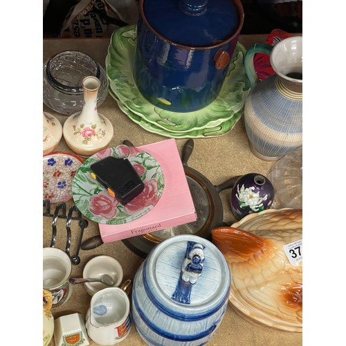 374 - Large selection of assorted miscellaneous includes candle sticks, jugs, pottery etc