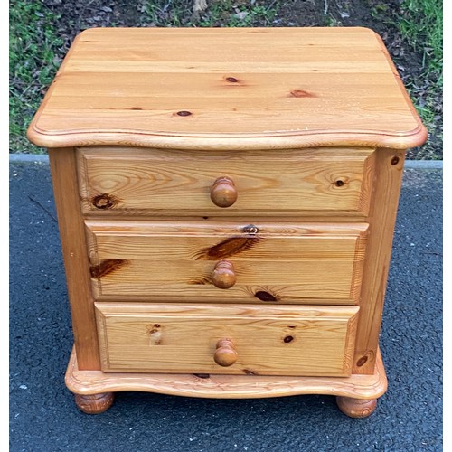 598 - Small 3 drawer pine bedside cabinet